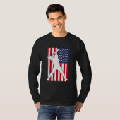 American Flag Baseball Team Geschenk T-Shirt (Vorne ganz)