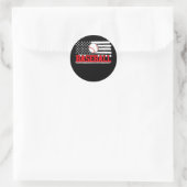 American Flag Baseball Team Geschenke Runder Aufkleber (Tasche)