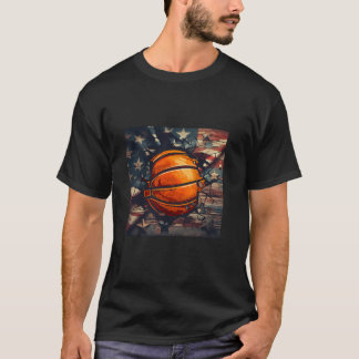 American Flag Basketball Apparel Basketball T Shir T-Shirt