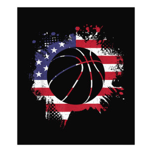 American Flag Basketball Player Fotodruck
