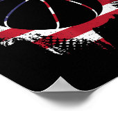 American Flag Basketball Player Poster (Ecke)