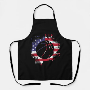 American Flag Basketball Player Schürze