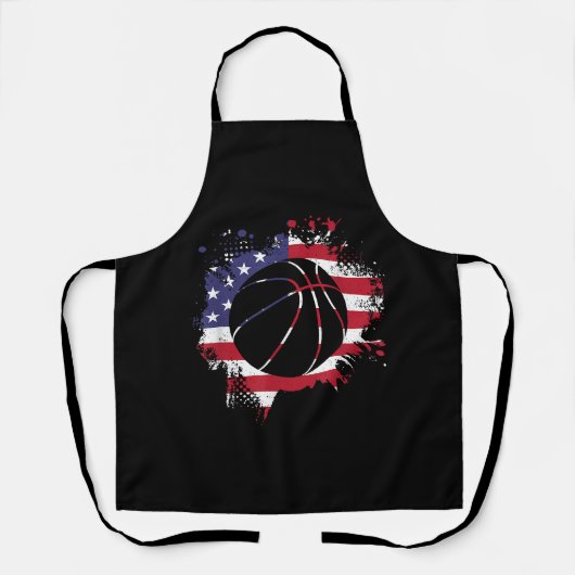 American Flag Basketball Player Schürze (Vorderseite)