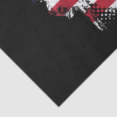 American Flag Basketball Player Seidenpapier (Detail)