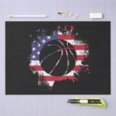 American Flag Basketball Player Seidenpapier (Handwerk)