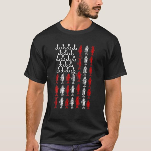 American Flag Bass Hook T-Shirt (Vorderseite)