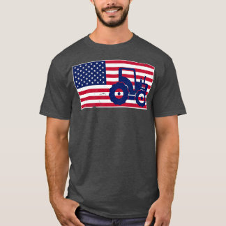 American Flag Bauer Farm USA Patriotic T-Shirt