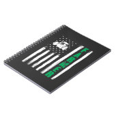 American Flag Bauer Tractor Patriotic US Proud Notizblock (Linke Seite)