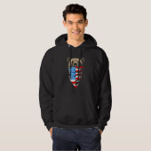 American Flag Bear Hoodie (Vorne ganz)