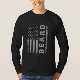 American Flag Beard T-Shirt