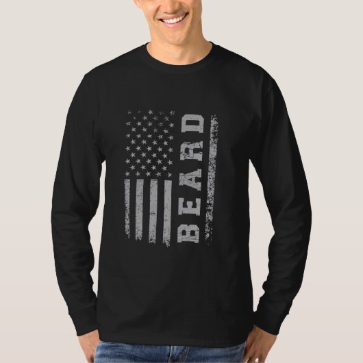 American Flag Beard T-Shirt (Vorderseite)