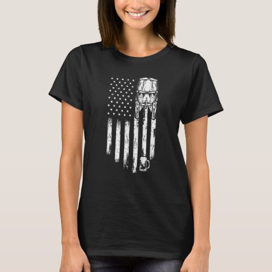 American Flag Beer Beer Drinking Costume Beer T-Shirt (Vorderseite)