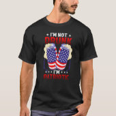 American Flag Beer Can Patriotic Beer Drinker Ich  T-Shirt (Vorderseite)