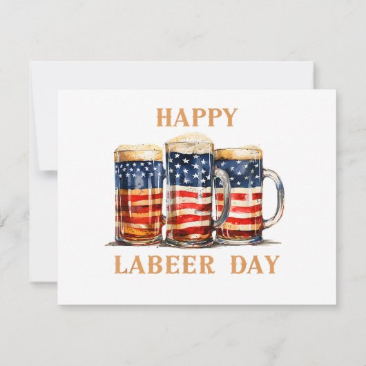 American Flag Beer Happy Labeer Day Funny Labour D (Rückseite)