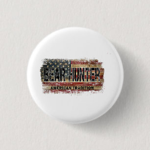 American Flag Beer Hunter Button