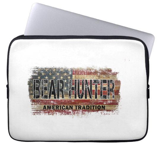 American Flag Beer Hunter Laptopschutzhülle (Vorderseite)