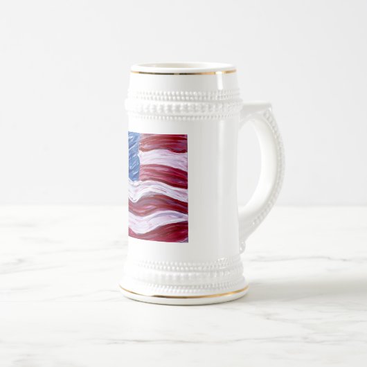 American Flag Beer Stein Bierglas (VorderseiteRechts)