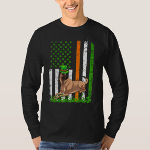 American Flag Belgisch Malinois Dog St Patricks Da T-Shirt