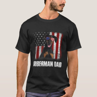 American Flag Best Doberman Vater Ever T-Shirt Dog