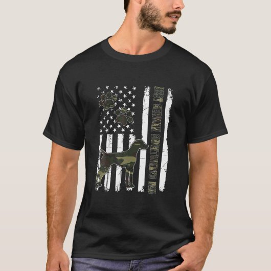 American Flag Best German Shorthaired Vater Ever T T-Shirt (Vorderseite)