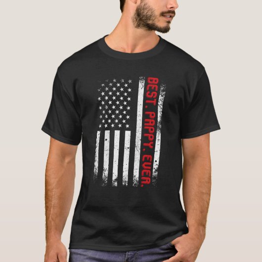 American Flag Best Pappy Ever Vintage T-Shirt (Vorderseite)
