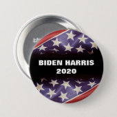American Flag BIDEN HARRIS 2020 Button (Vorne & Hinten)