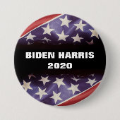 American Flag BIDEN HARRIS 2020 Button (Vorderseite)