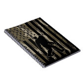 American Flag Bigfoot Bottom Land Camouflage Notizblock (Rechte Seite)