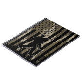 American Flag Bigfoot Bottom Land Camouflage Notizblock (Linke Seite)