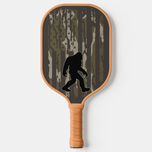 American Flag Bigfoot Bottom Land Camouflage Pickleball Schläger (Vorderseite)