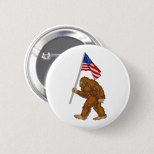 American Flag Bigfoot Button (Vorne & Hinten)