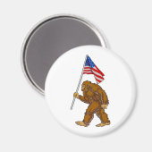 American Flag Bigfoot Magnet (Vorderseite/Rückseite)