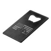 American Flag Biker Motorcycle Short Sleeve Geldbeutel Flaschenöffner (Vorderseite Schrägansicht)