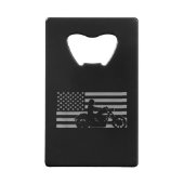 American Flag Biker Motorcycle Short Sleeve Geldbeutel Flaschenöffner (Rückseite)
