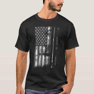 American Flag Billiard Stick Niedliches Tischspiel T-Shirt