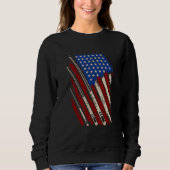 American Flag Billiard Stick Table Game USA Indepe Sweatshirt (Vorderseite)