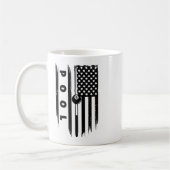 American Flag Billiards Pool Player Apparel - Bill Kaffeetasse (Links)