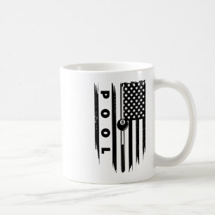 American Flag Billiards Pool Player Apparel - Bill Kaffeetasse