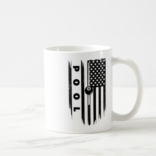 American Flag Billiards Pool Player Apparel - Bill Kaffeetasse (Rechts)