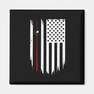 American Flag Billiards Pool Player Apparel - Bill Magnet