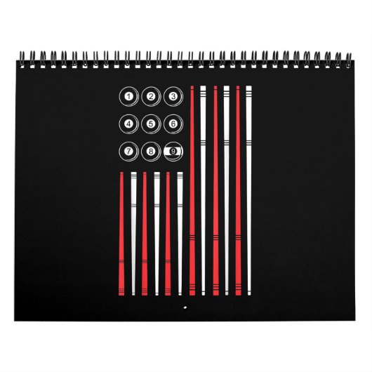 American Flag Billiards Shooting Pool Kalender (Titelbild)