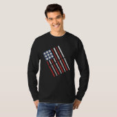 American Flag Billiards Shooting Pool  Pool Team T-Shirt (Vorne ganz)