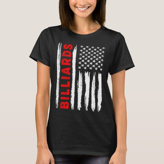 American Flag Billiards USA Men Women US Flag T-Shirt (Vorderseite)