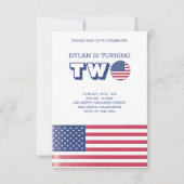 American Flag Birthday Einladung (Vorderseite)