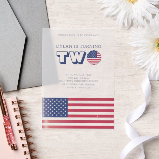 American Flag Birthday Pergament Einladungen (Hochzeit)