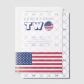 American Flag Birthday Pergament Einladungen (Versetzt (Einladung))
