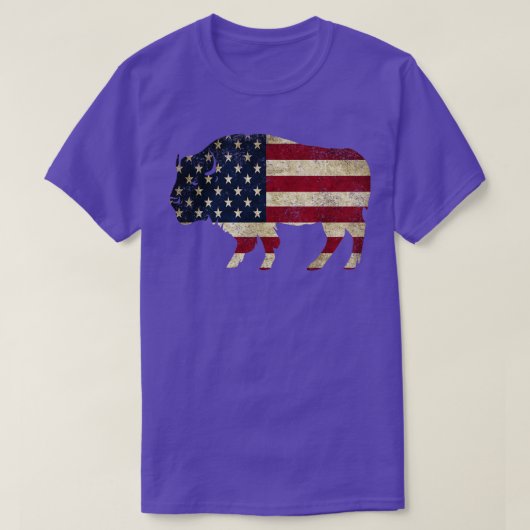 American Flag Bison T-Shirt (Design vorne)