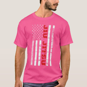 American Flag Bjj Unisex Adult Classic Fit Black T-Shirt