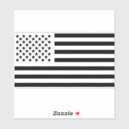 American Flag Black Aufkleber