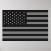 American Flag Black Gray Poster (Vorne)
